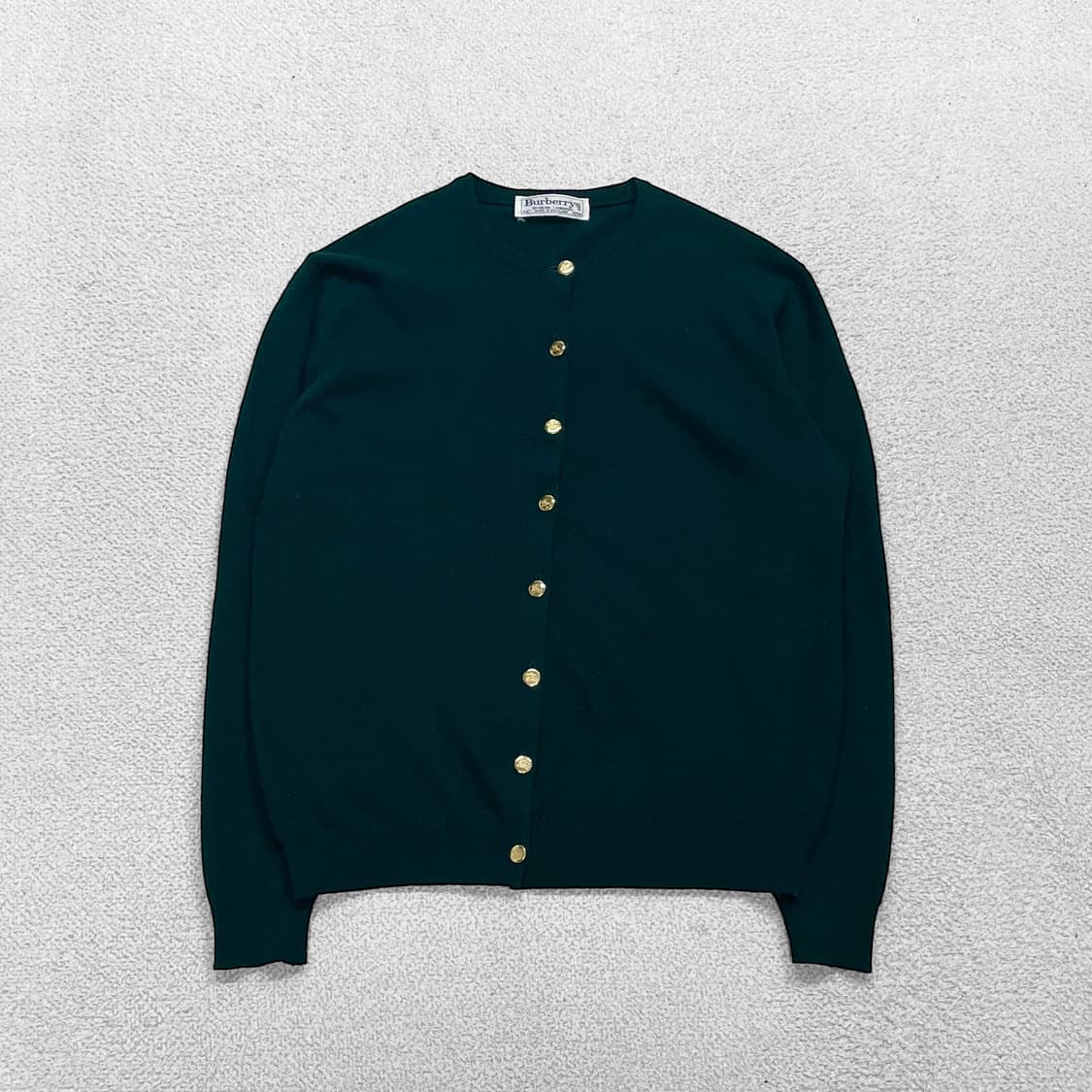 버버리 Burberry 아카이브 금장 버튼 라운드 가디건 그린 상품이미지2