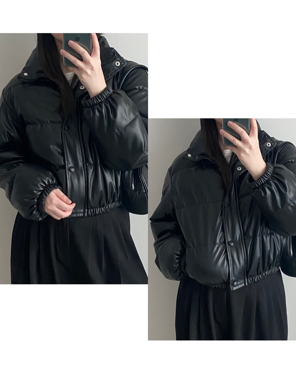 빈티지 레더 패딩 상품이미지1