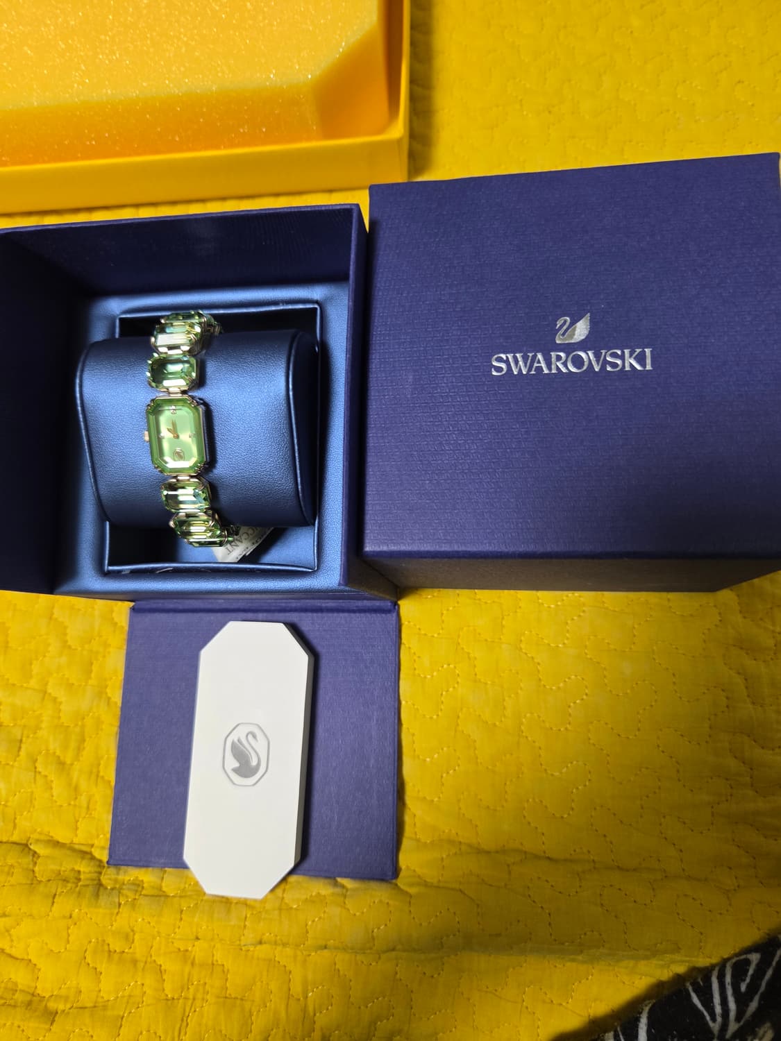 정가70만~새제품)스와로브스키 신형 그린 크리스탈 시계 정품 상품이미지7