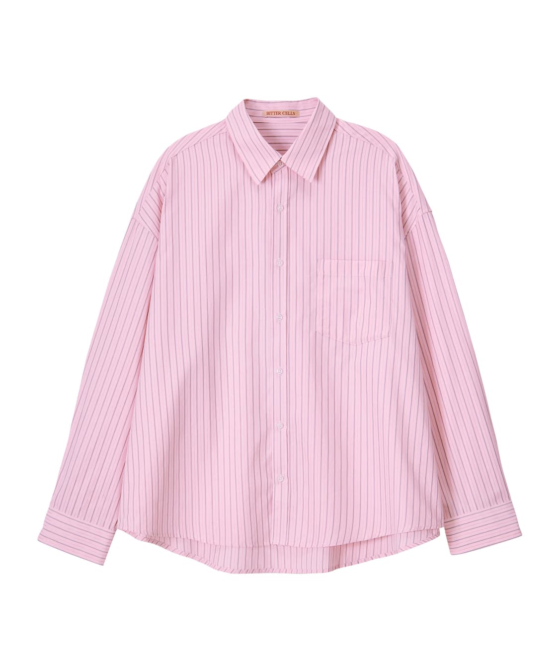 Oversized Sasha stripe shirt-pink 상품이미지1