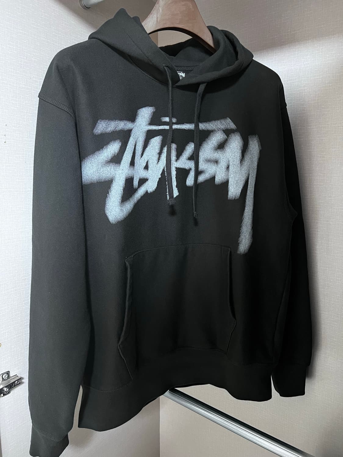 스투시 디지 스탁 후드 블랙 M 상품이미지1