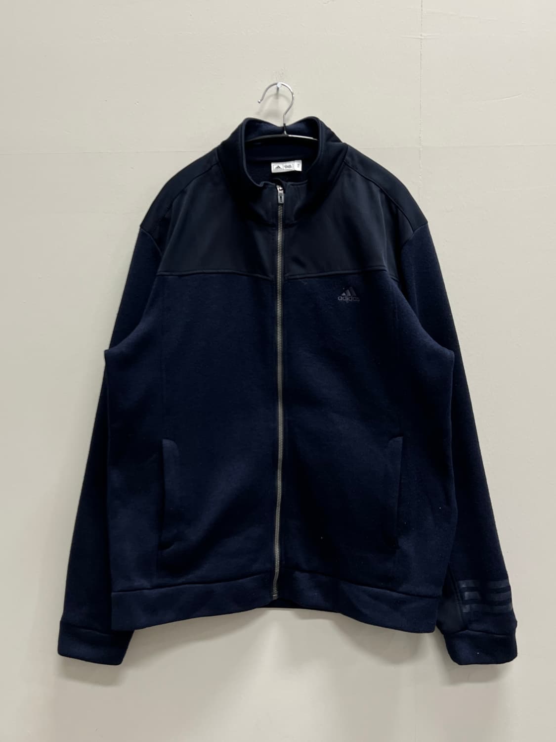 아디다스 골프 플리스 집업 자켓 네이비 상품이미지2