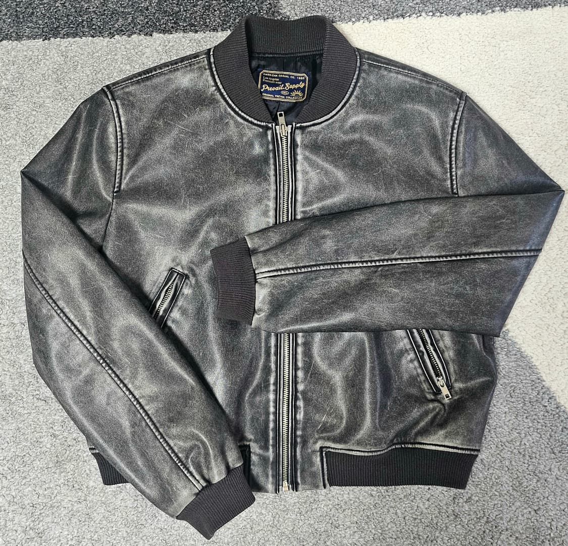 Prevail 프리베일 인조가죽 블루종 자켓 상품이미지1