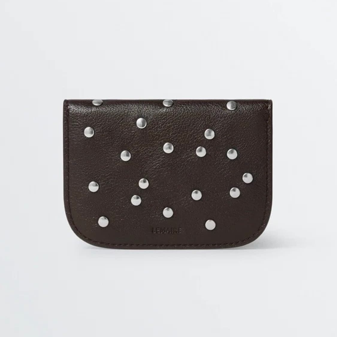 르메르 26ss 소프트탭  스터드 도트 카드지갑/다크 초콜렛 상품이미지3
