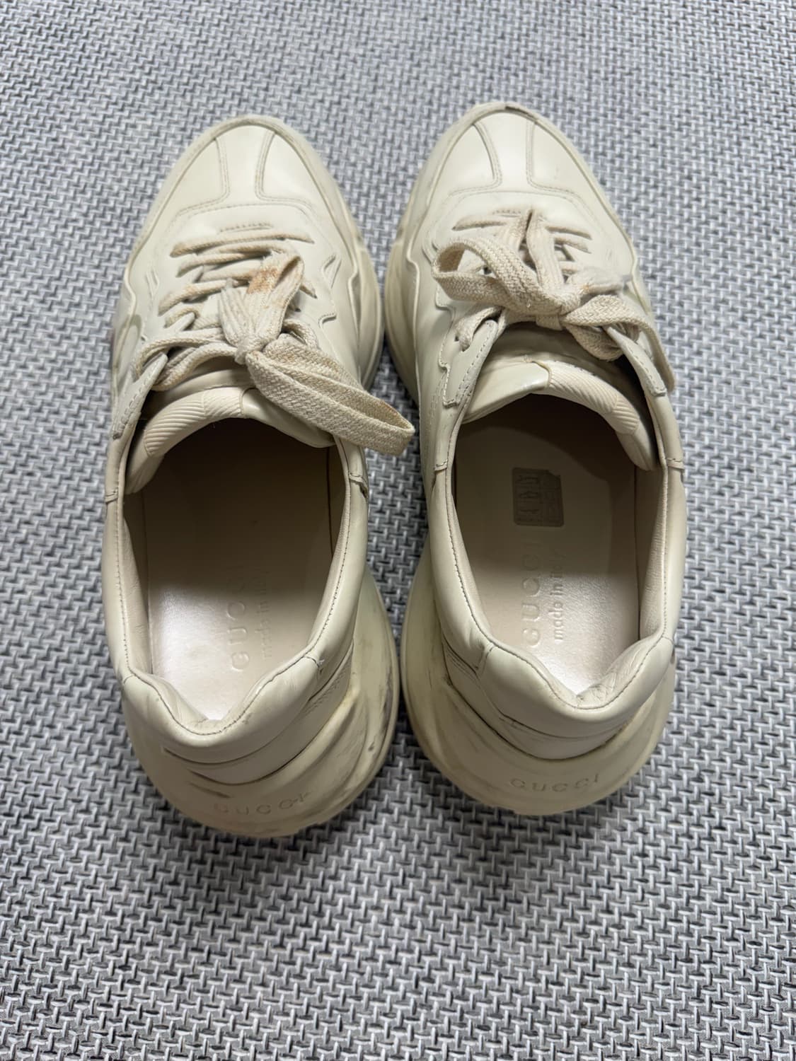 구찌 라이톤 띠로고 아이보리 스니커즈 신발 상품이미지4