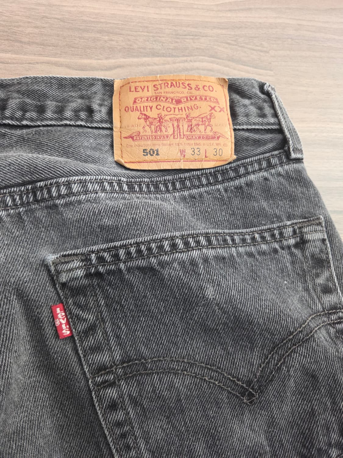 90s 빈티지 리바이스 501 블랙 [33x30] usa 상품이미지3