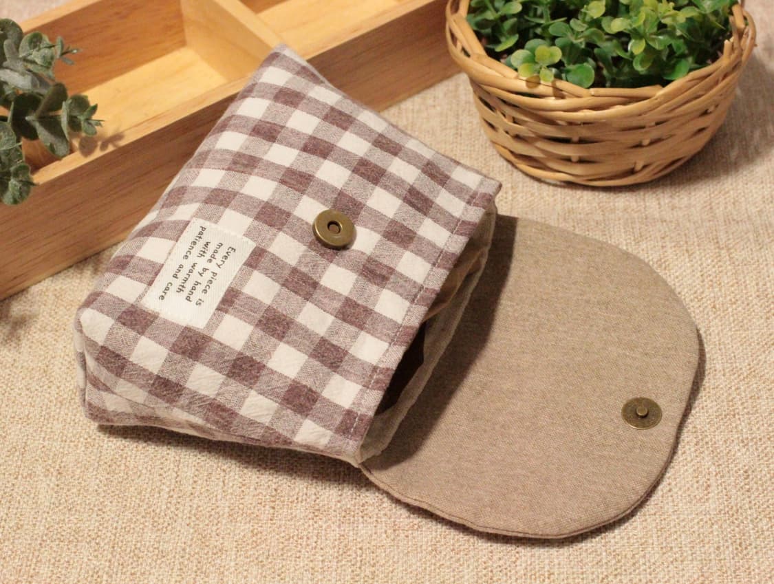 핸드메이드 체크 파우치 상품이미지8