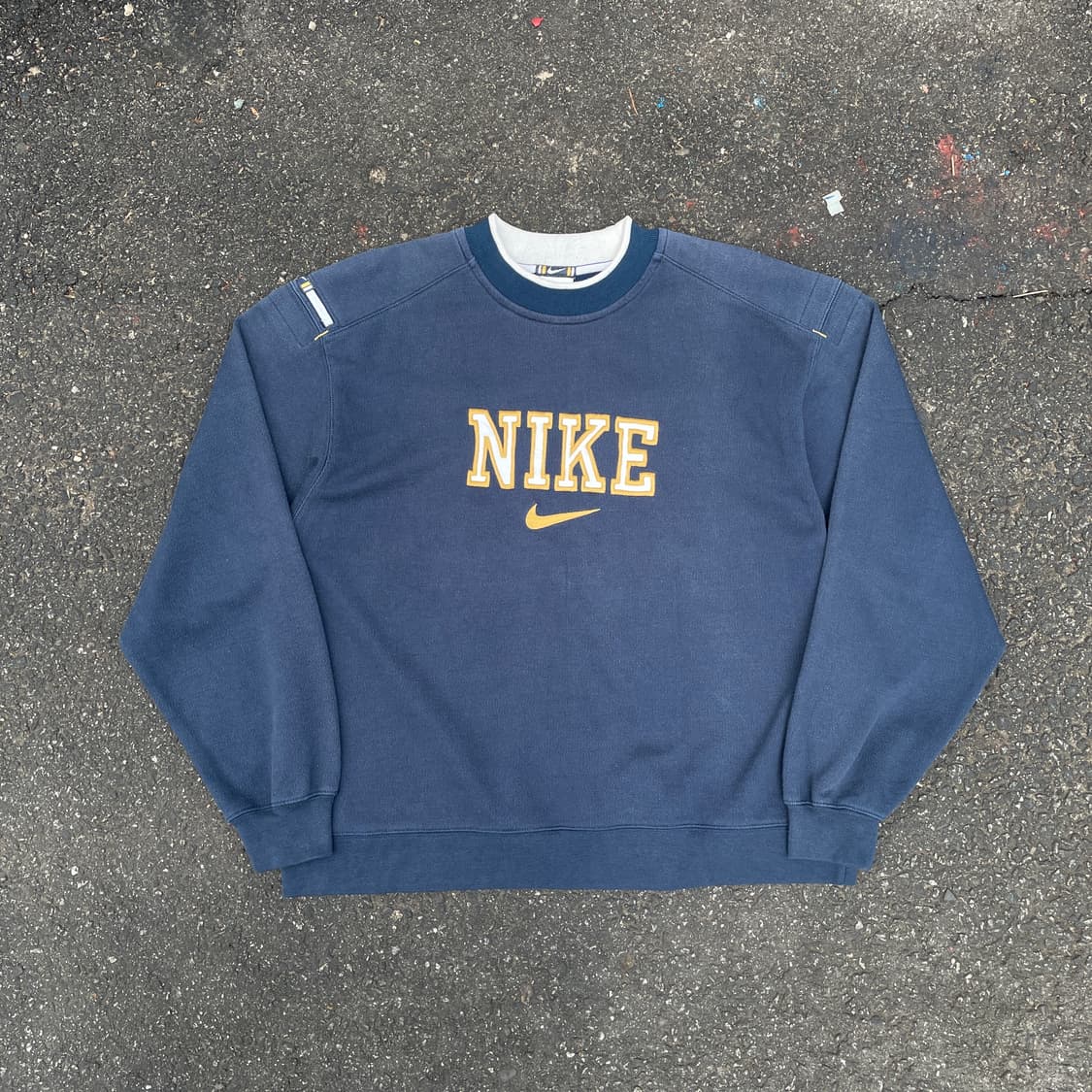 90s 나이키 올드스쿨 센터 스우시 빅로고 자수 맨투맨 스웻셔츠 L 상품이미지1