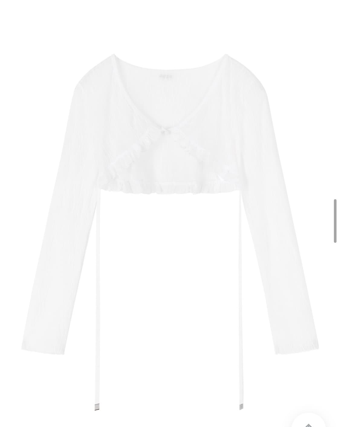 므넴 Woodgrain Bolero Cardigan 상품이미지3