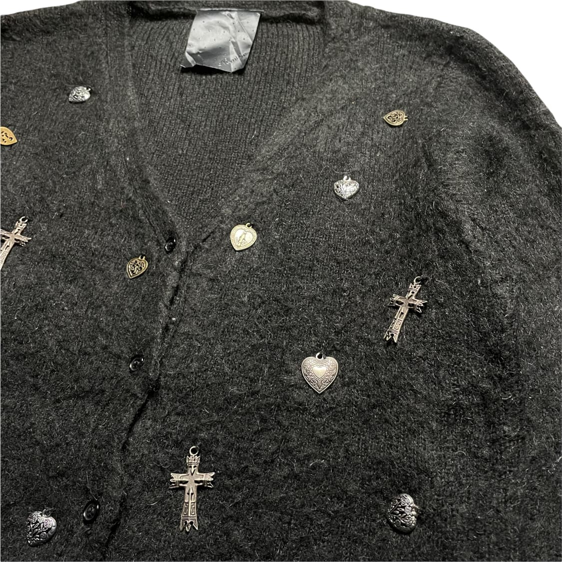 Nomine 스틸 트리밍 모헤어 가디건 상품이미지3