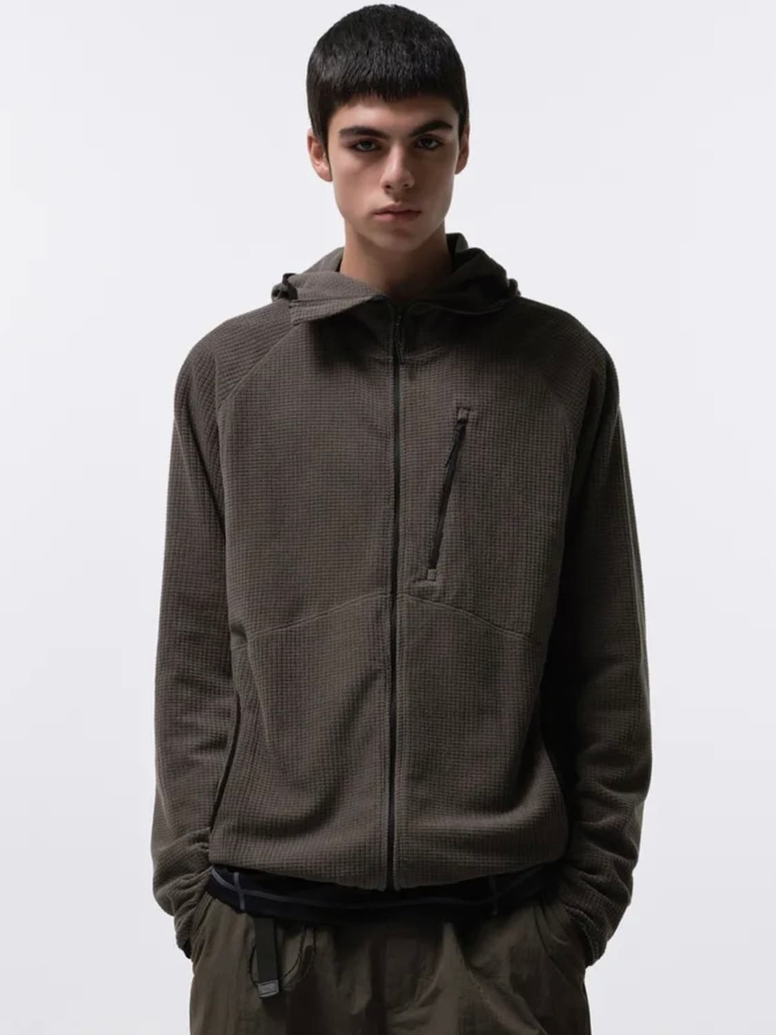 시티 레저 폴라 플리스 바라클라바 후디드 집업 [머드 그레이] 상품이미지1