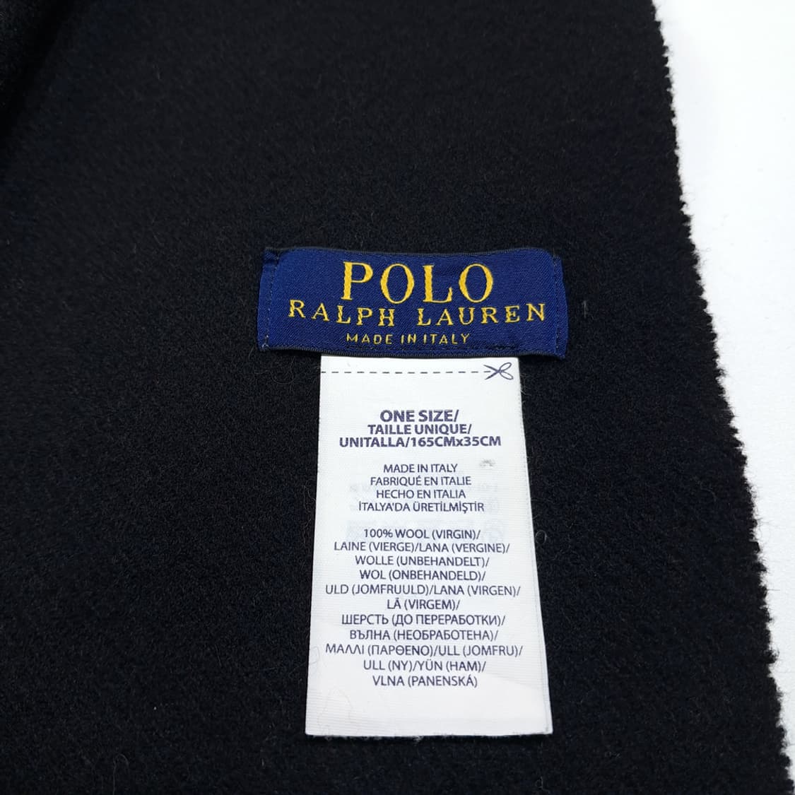 MX566 폴로 이태리판 울 멀티포니 블랙 머플러 목도리 상품이미지4