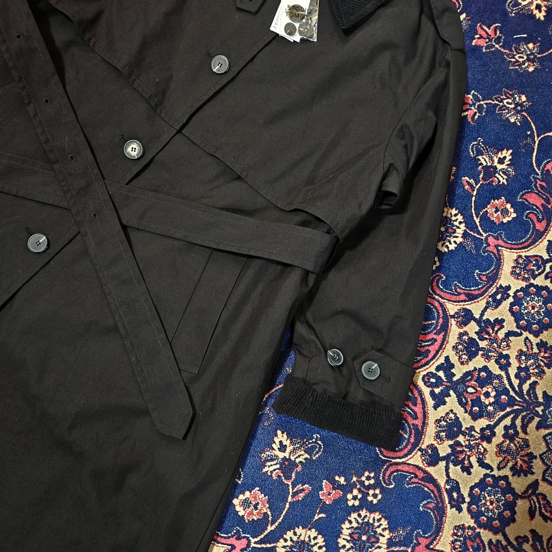 (새상품) 스튜디오톰보이 22ss 코듀로이 카라넥 맥시 벨티드 코트 상품이미지2