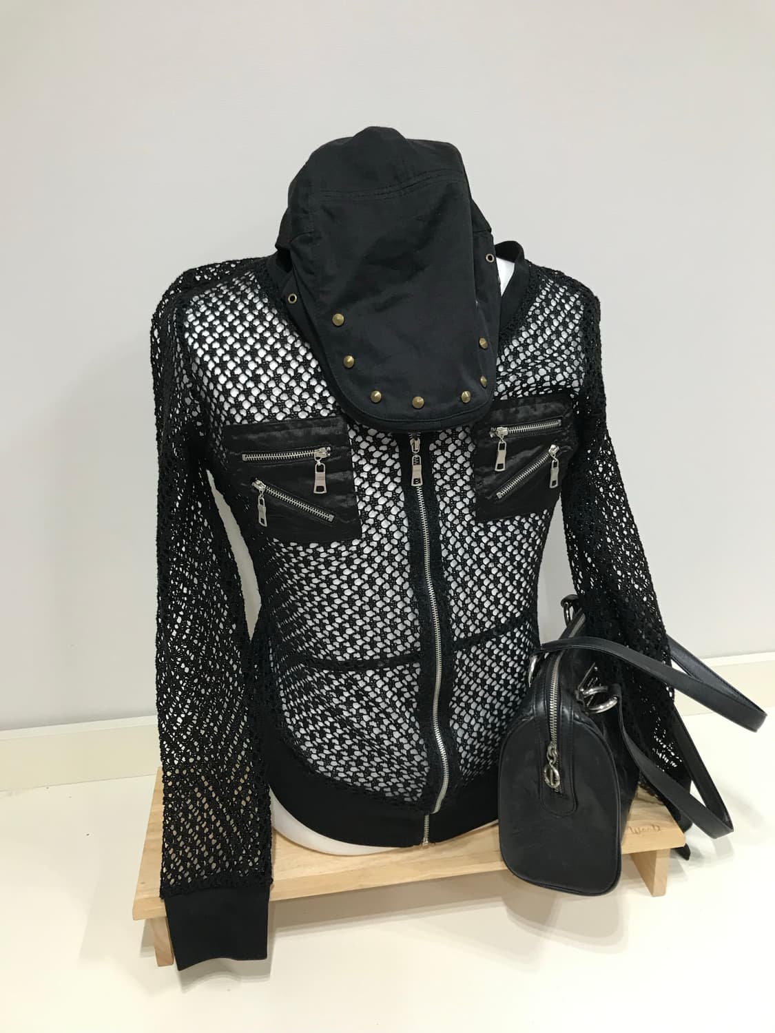 Black grunge zip up jacket 상품이미지1
