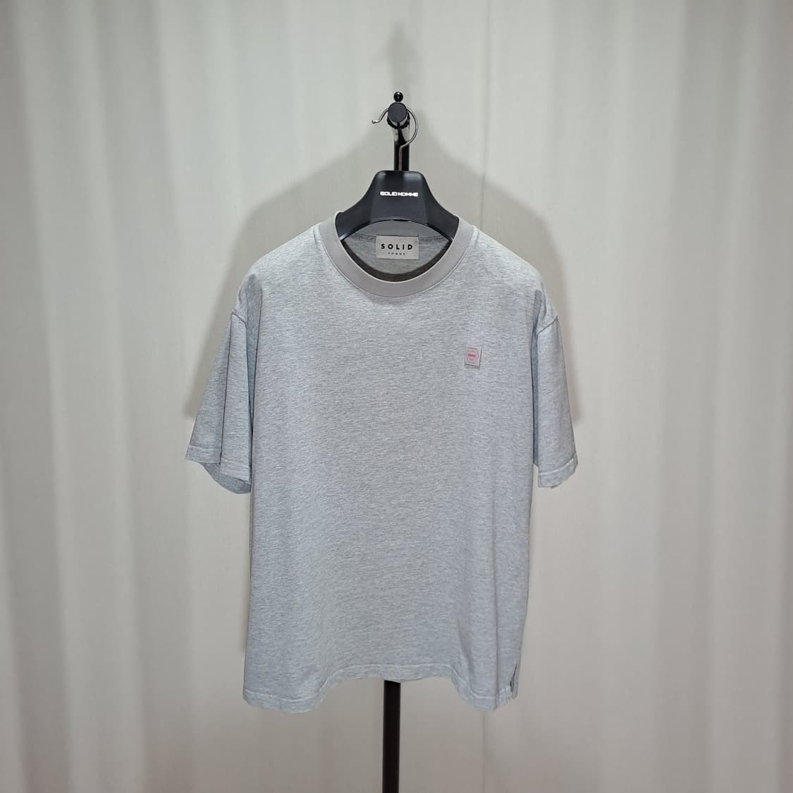 (택포) 솔리드옴므 자수 백로고 반팔티셔츠 48 B809 상품이미지1