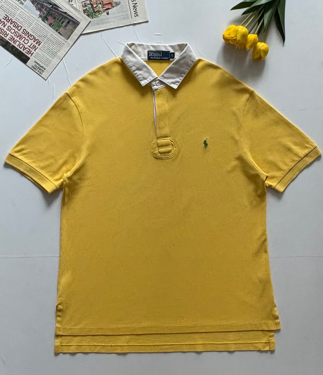 Polo 폴로랄프로렌 옐로우 럭비 카라티  상품이미지2