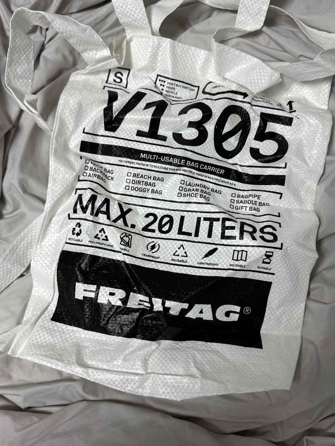 프라이탁 하와이 파이브 오 '리얼 올블랙' (내피까지 블랙) 민트택O 상품이미지6