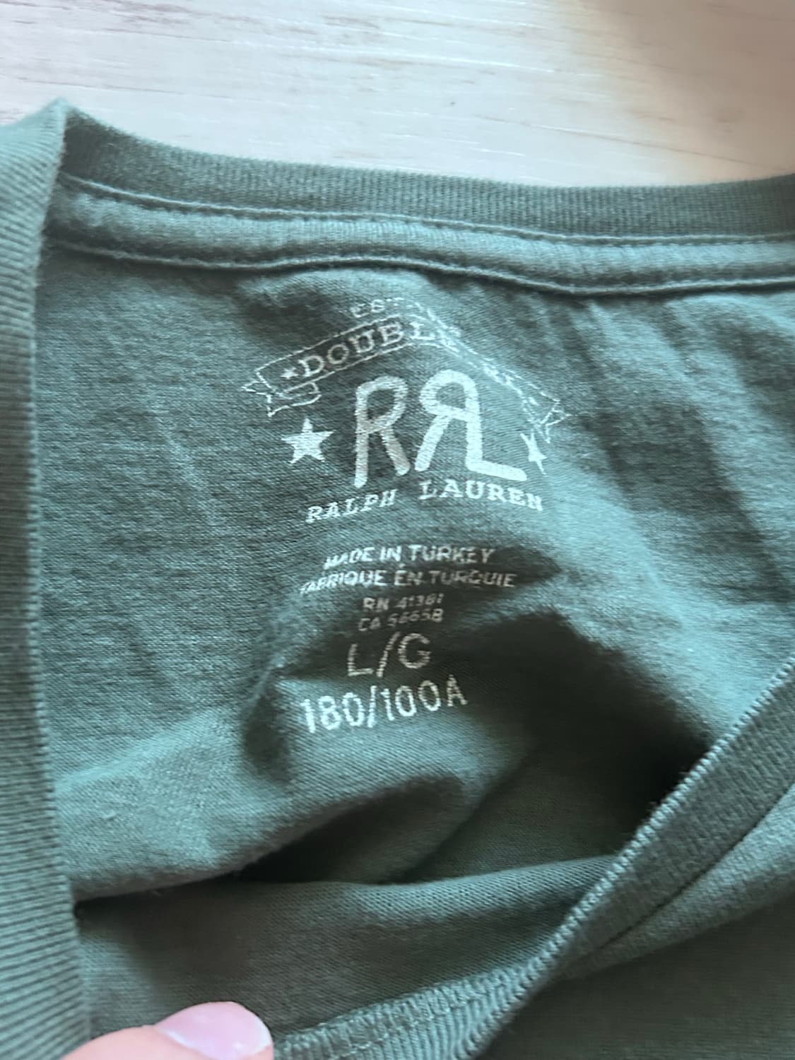 RRL 원포켓 그린 반팔 티셔츠 L 상품이미지2
