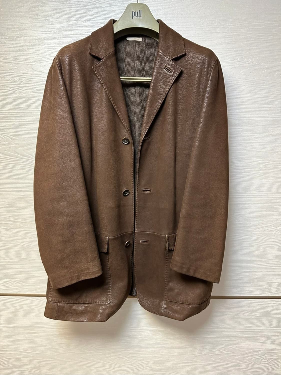 에르메네질도제냐 가죽 코트 자켓 50 (캐시미어 안감) 상품이미지1