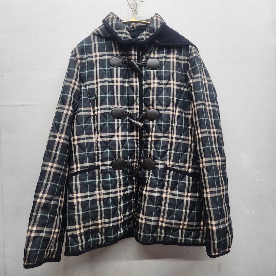 빈폴 떡볶이 체크 퀄팅 후드 자켓 M 상품이미지1