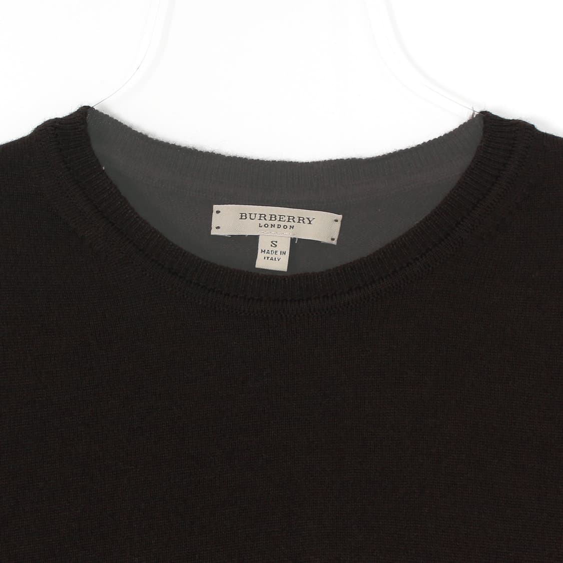버버리 빈티지 울 로고 니트 반팔 티셔츠 상품이미지3
