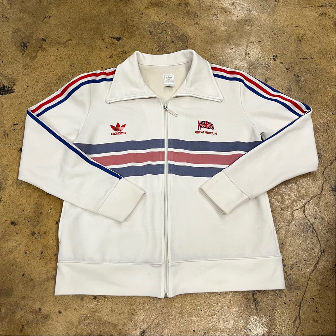 아디다스 신영국 그레이트브리튼 흰빨 화이트 져지 트랙탑 상품이미지2
