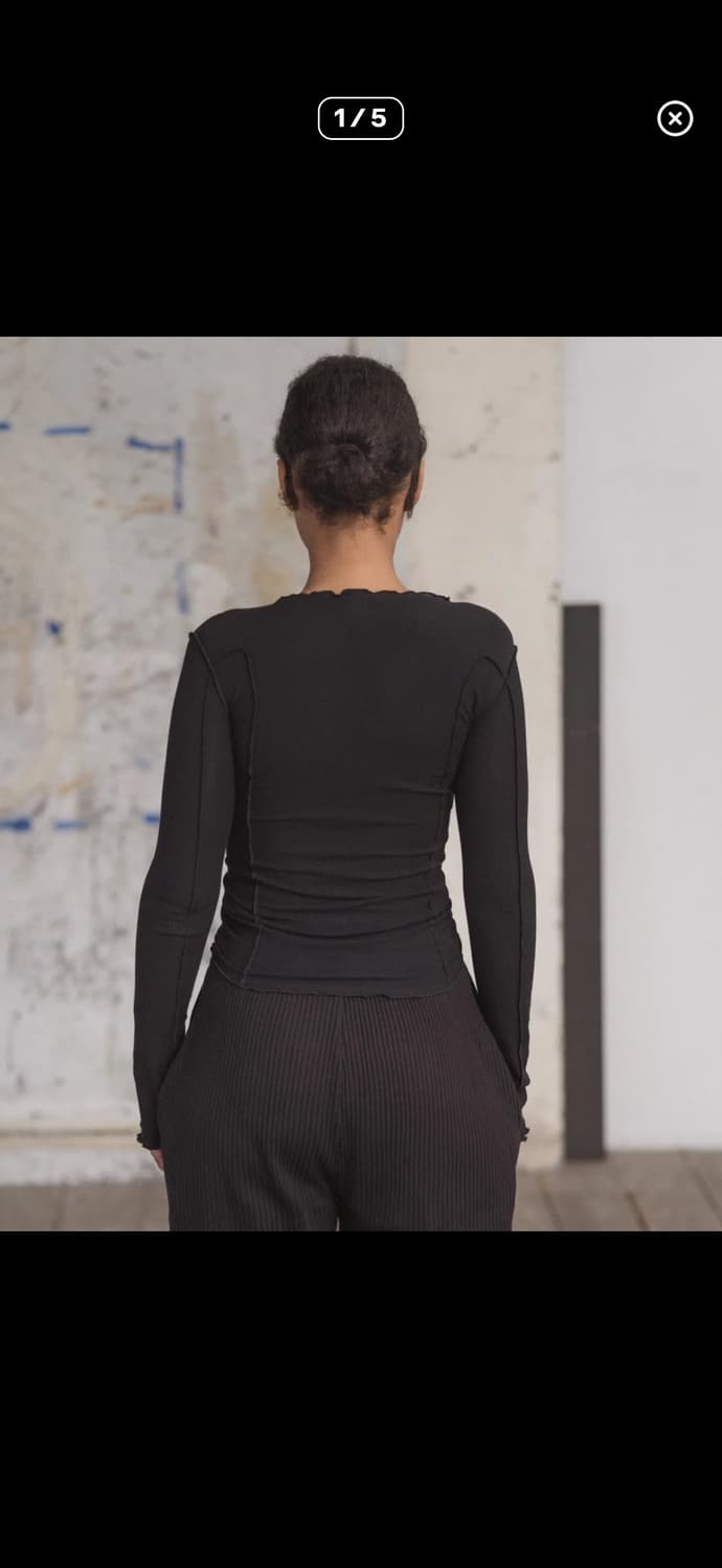 baserange omato long sleeve tee -black m 상품이미지1