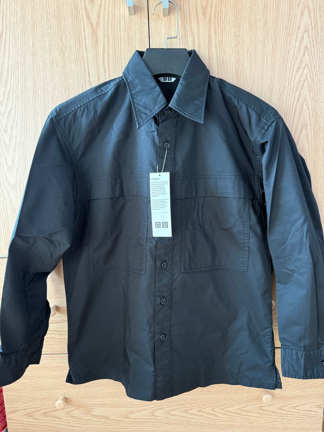 유니클로U 유틸리티오버사이즈 셔츠 (블랙) XS사이즈 상품이미지2