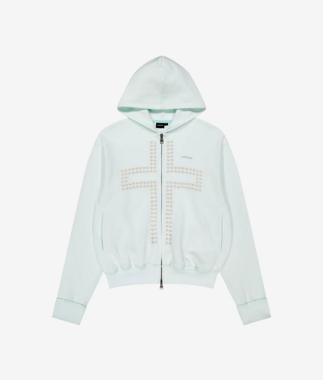 아캄 Rhinestone Zip-Up Hoodie (Ice Blue) 1 상품이미지1