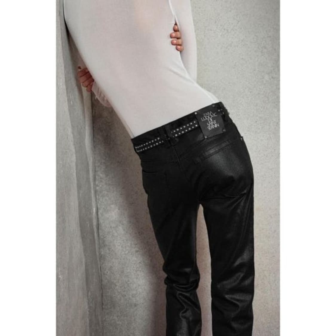 ZARA X LUDOVIC DE SAINT SERNIN 블랙 왁스 코팅진 상품이미지4