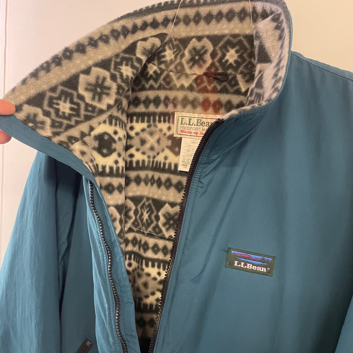 90s 엘엘빈 아즈텍 나일론 웜업자켓 상품이미지6