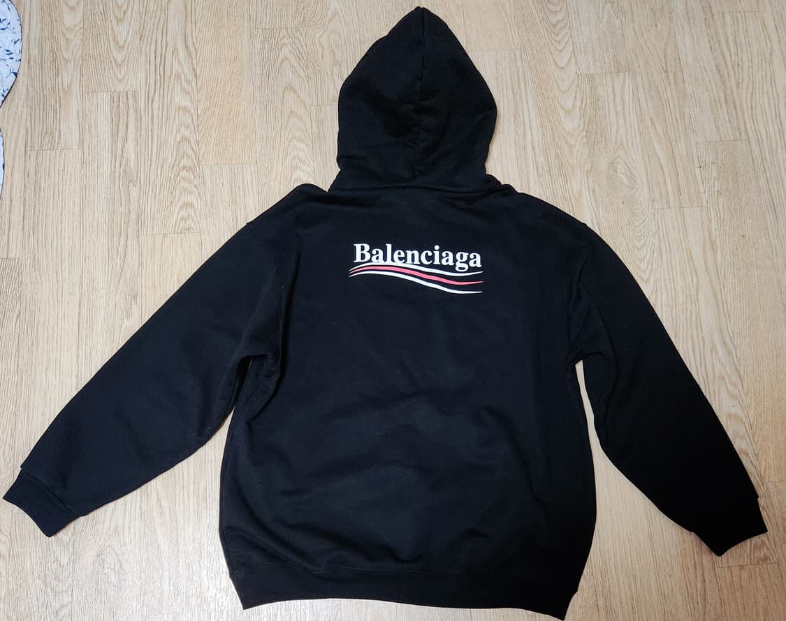 [정품) 발렌시아가 후드 집업 블랙 L (남여공용) 새상품 한정판 상품이미지6