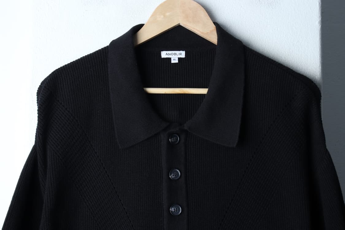 (XL-2XL) 아노블리어 반팔 카라 티셔츠 루즈핏 니트-H32512 상품이미지3