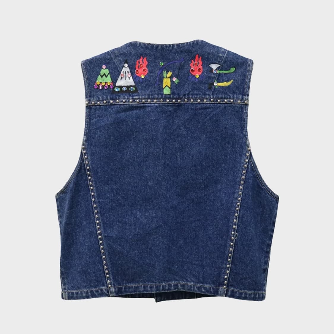 VINTAGE ETHNIC DENIM VEST 70925 상품이미지2