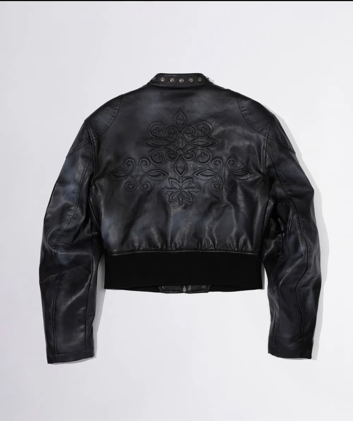 스컬프터 레더 봄버 자켓 블랙 상품이미지2