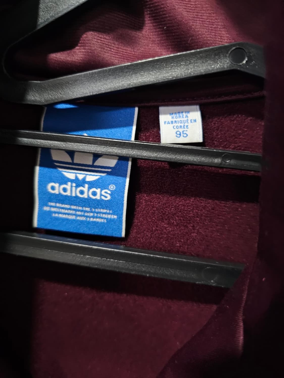 아디다스 파이어버드 버건디 마룬 스카이블루 트랙탑 저지 져지집업 95/M 상품이미지5