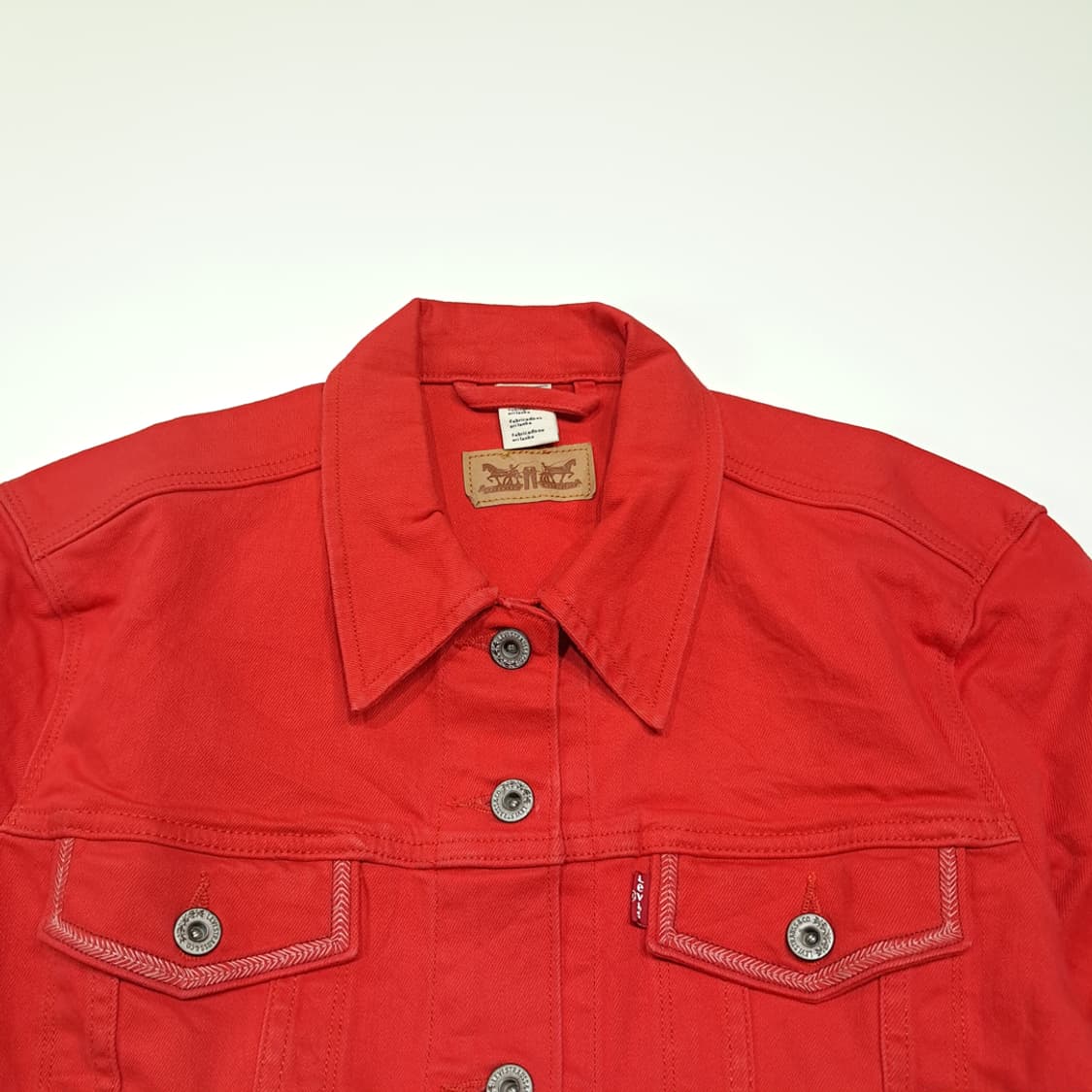 CK037 L 리바이스 70240 레드 데님 자켓 상품이미지2