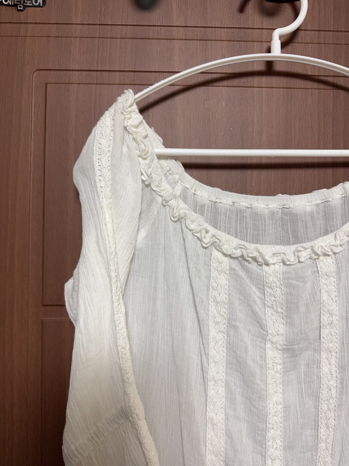 모리걸 하구미 아오이유우 일본 빈티지 레이스 아이보리 화이트 블라우스 상품이미지2