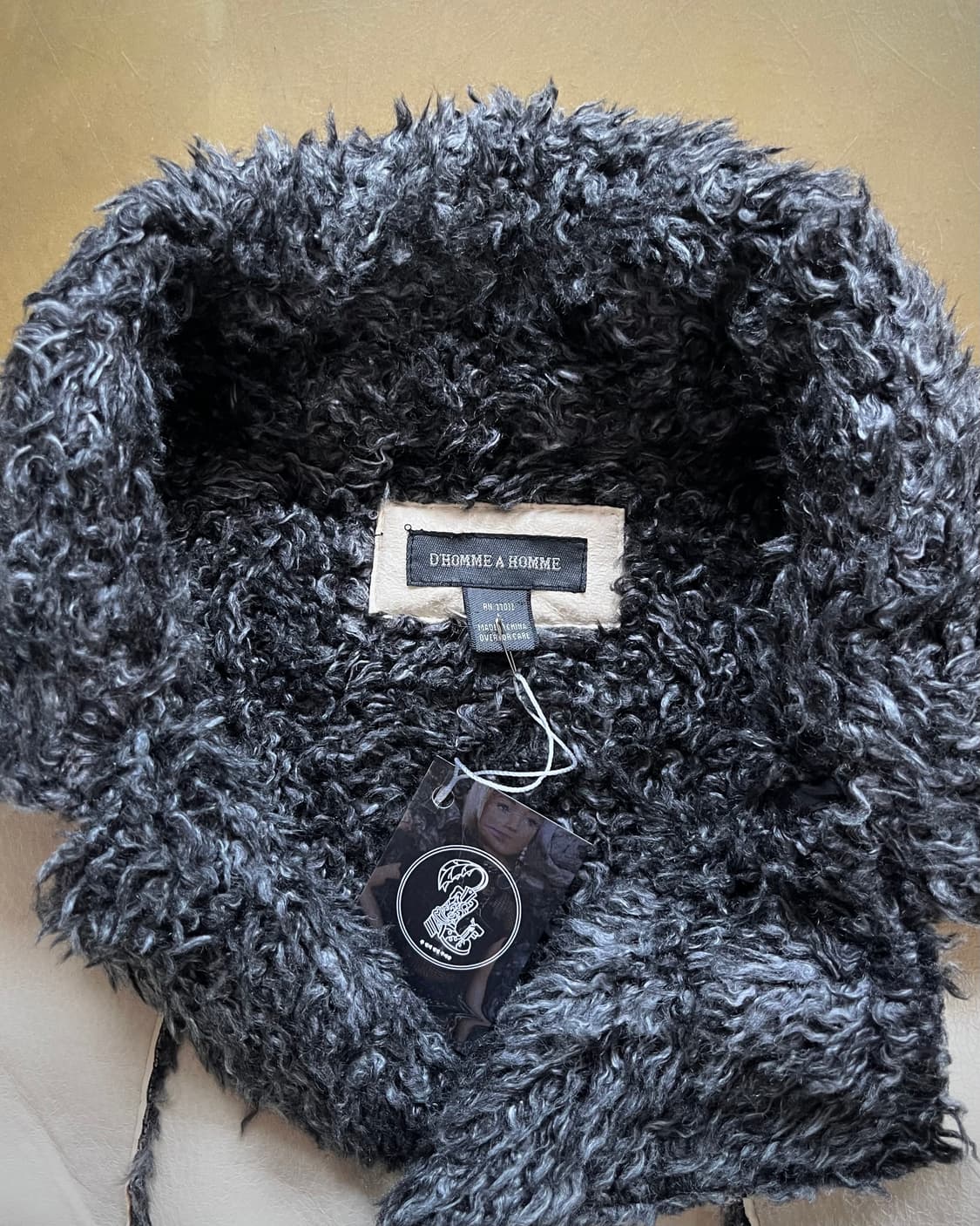 D'HOMME A HOMME Faux Fur Leather Jacket 상품이미지5