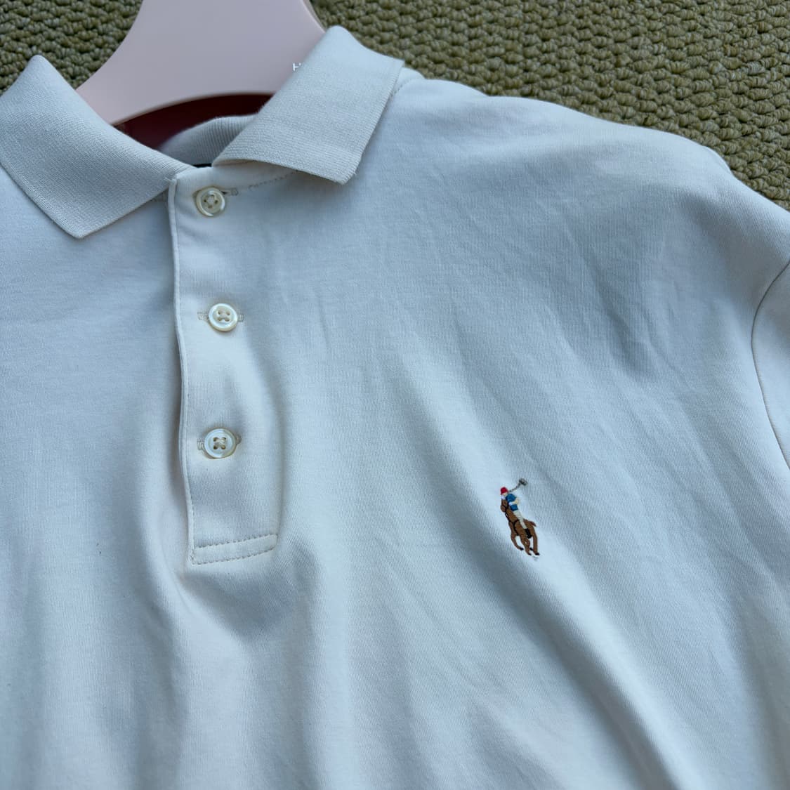 QR택)폴로 랄프로렌 아이보리 멀티포니 PK반팔 티셔츠 상품이미지3