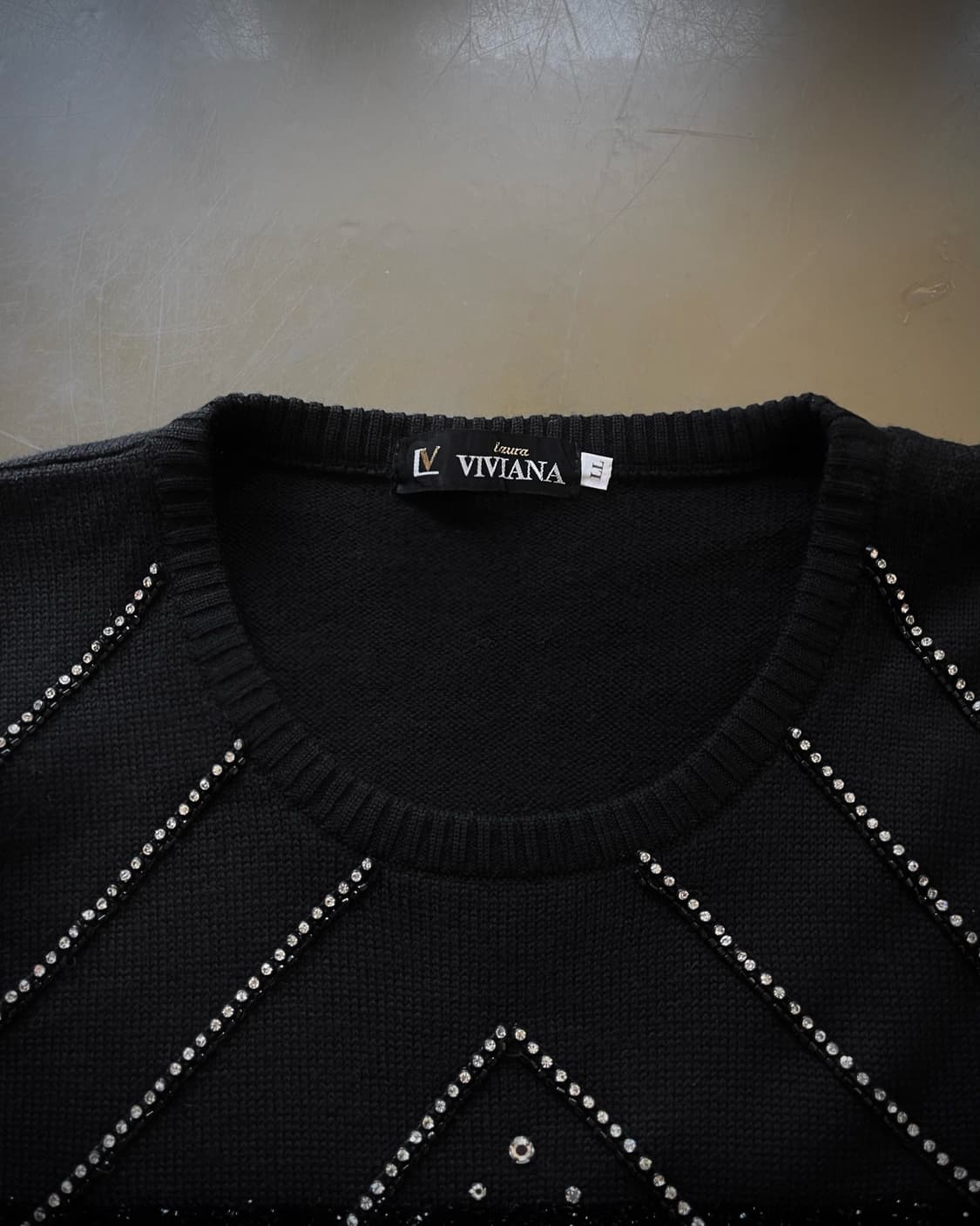 1980-90s VIVIANA Jewelry Trimming Knit 상품이미지3