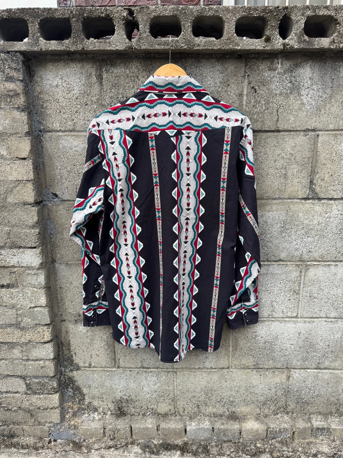 80~90s panhandle slim 빈티지 에스닉 패턴 웨스턴 셔츠 상품이미지2