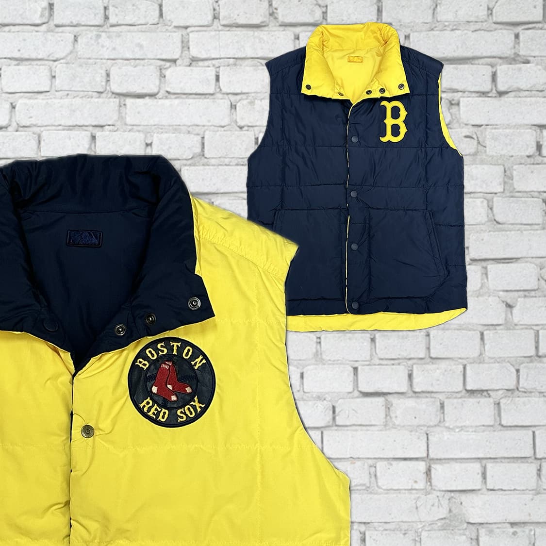 MLB 00s 보스턴레드삭스 양면 패딩조끼 105 상품이미지1