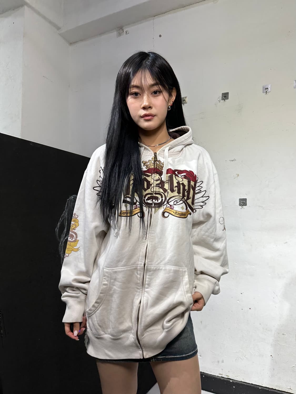 Jpn 일본빈티지 90s 에코 언리미티드 오리엔탈 펑크 빅사이즈 집업 상품이미지4