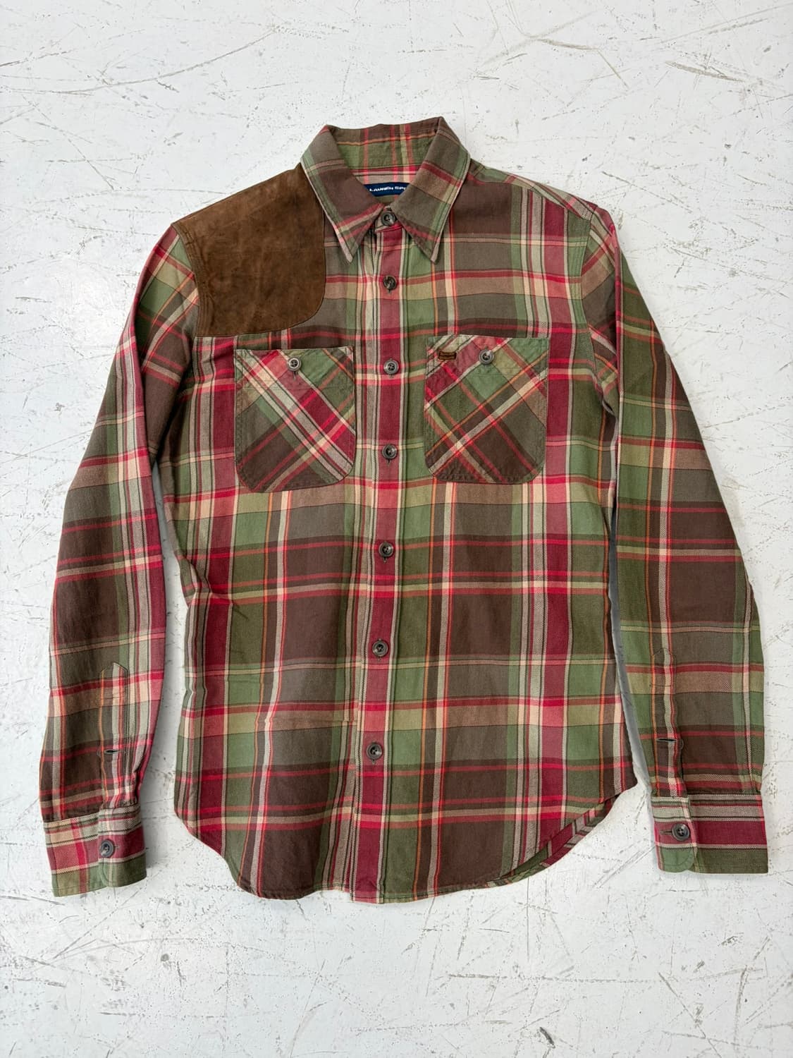 Ralph Lauren Sport 레더 숄더 패치 체크 셔츠 상품이미지3