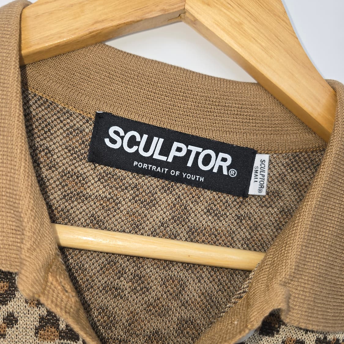 SCULPTOR 레오파드 반팔 니트티 상품이미지4