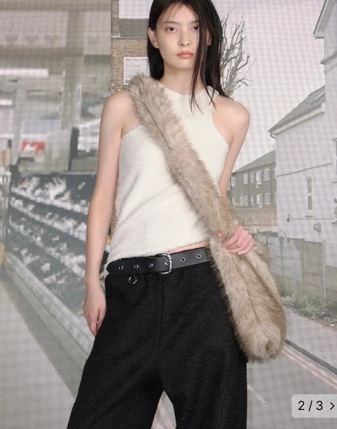 새상품) 세릭 모헤어 크로스백 베이지 세릭 가방 cerric 크로스백 상품이미지5