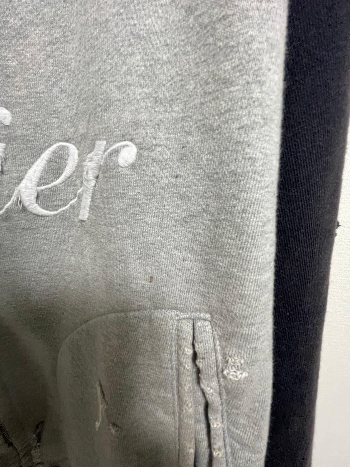 (3사이즈)프로젝트 G/R 컨티어 집 후드 멜란지 그레이 상품이미지3