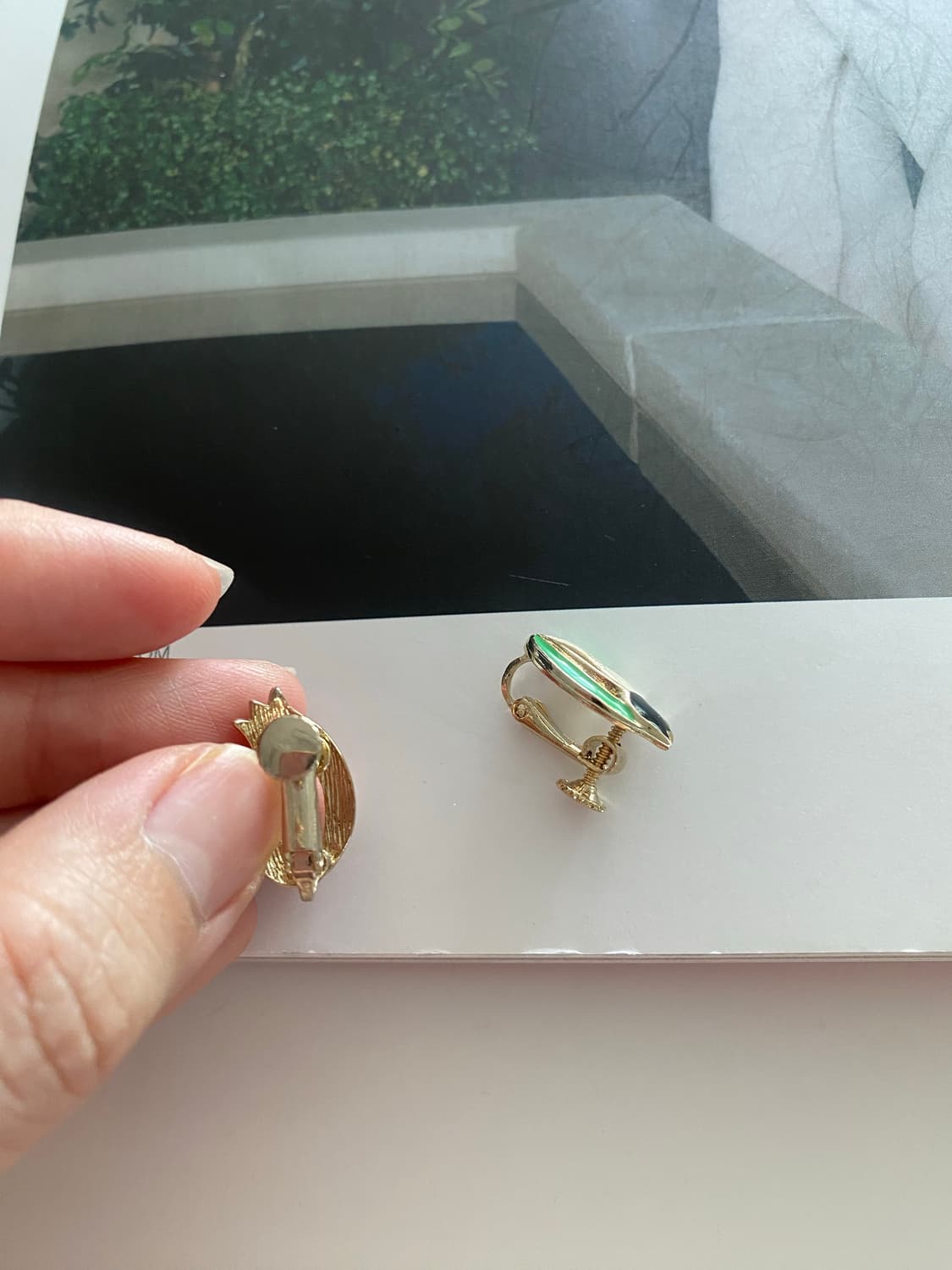 빈티지 튤립 꽃 귀찌 귀걸이 상품이미지5