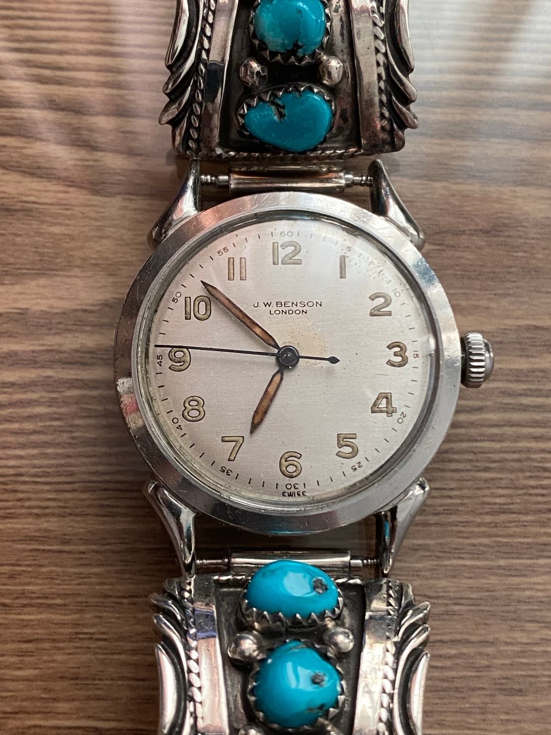 JW 벤슨 빈티지시계, 터키석 브라이슬렛 판매합니다. 상품이미지1